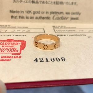 Sold!! Cartier love ring size 47